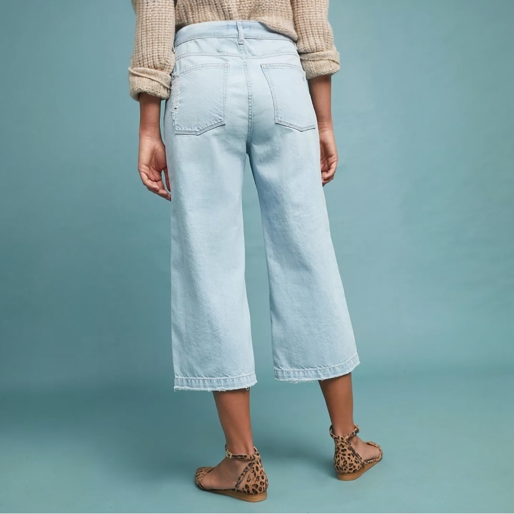 Anthropologie DL1961 Hepburn High-Rise Cropped Wide-Leg Jean NWT Size 26 - Picture 3 of 15
